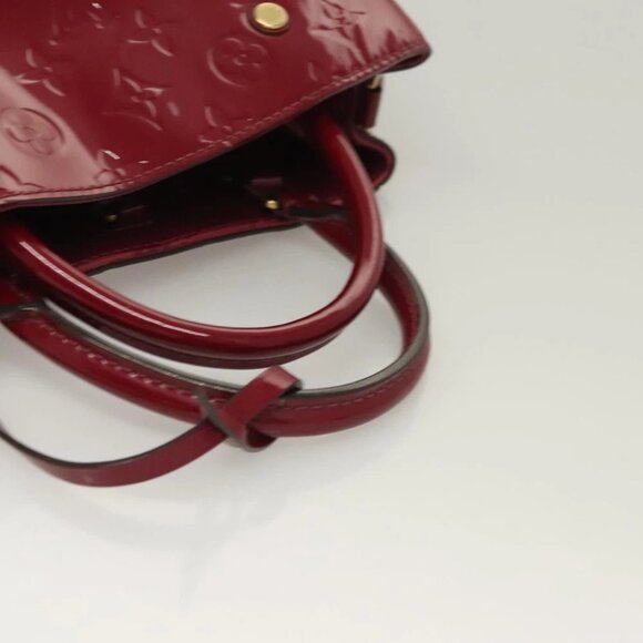LOUIS VUITTON Vernis Montaigne BB Hand Bag 2way Rose Andian - Picture 10 of 15